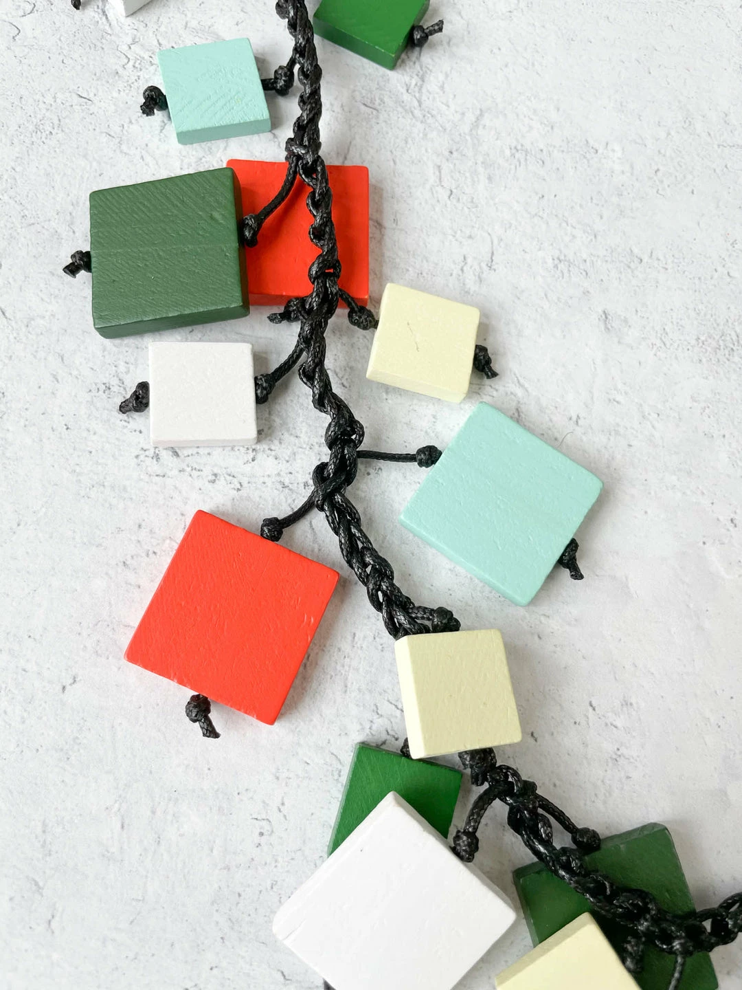 Jianhui London Jianhui London Crochet Mixed Squares Necklace, Summer Multi