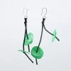 Jianhui London Jianhui London Aqua Water Lily Drop Earrings, Green