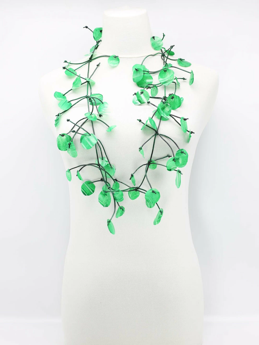 Jianhui London Jianhui London Aqua Water Lily Necklace, Spring Green