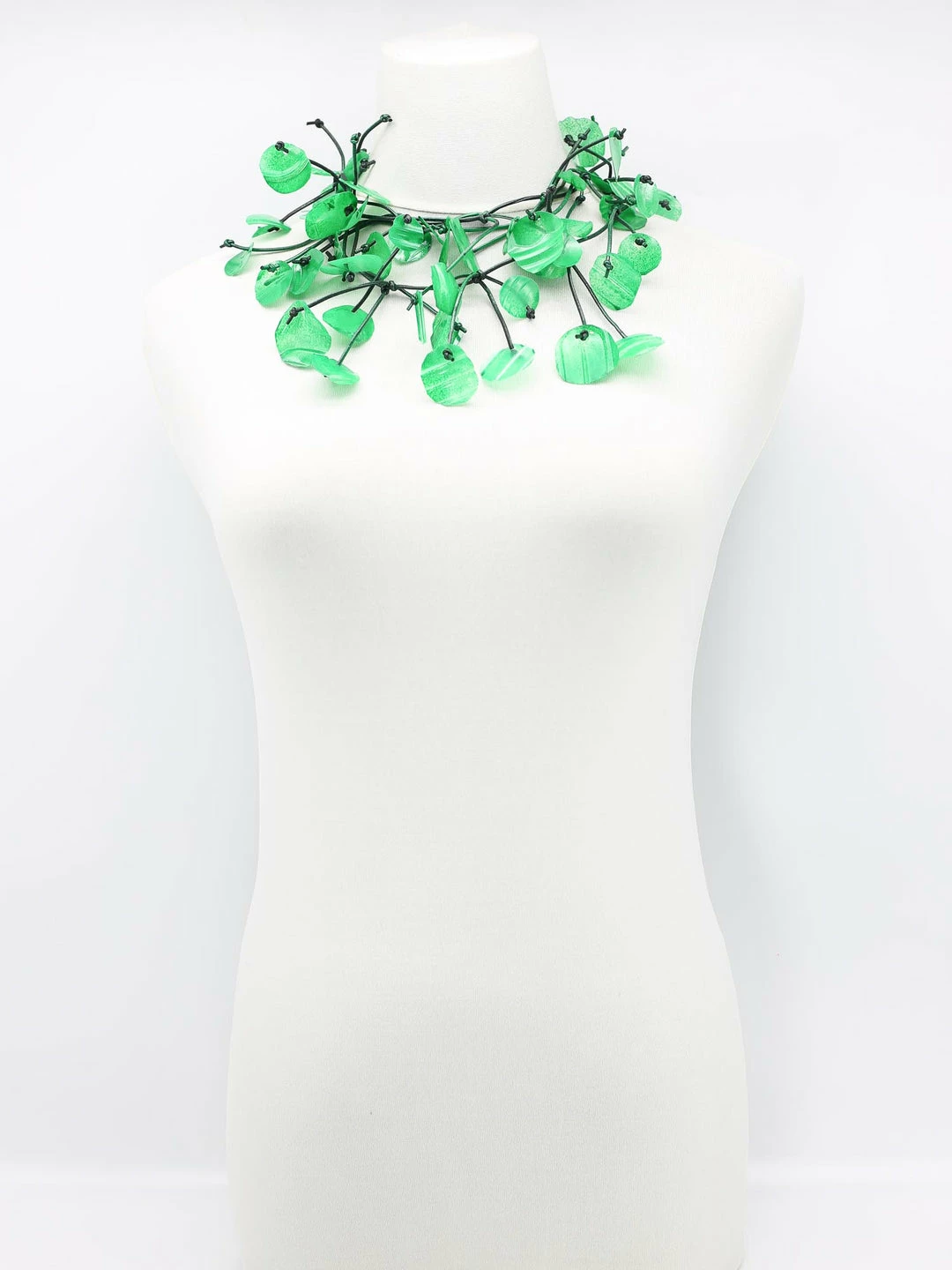 Jianhui London Jianhui London Aqua Water Lily Necklace, Spring Green