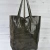 Jijou Capri Jijou Capri Snake Print Leather Tote Bag, Olive