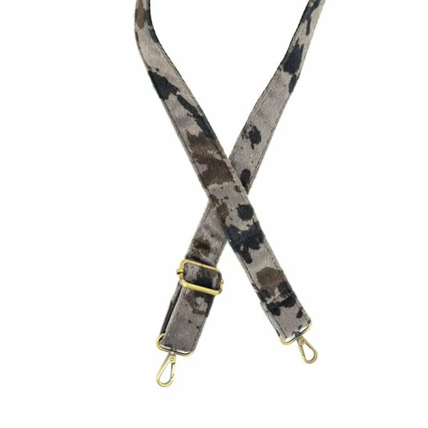 Joy Susan 1.25" Guitar Strap, Grey Pony Faux Fur Joy Susan