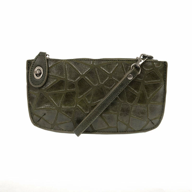 Joy Susan Joy Susan Geo Crossbody Wristlet Clutch, Dark Olive