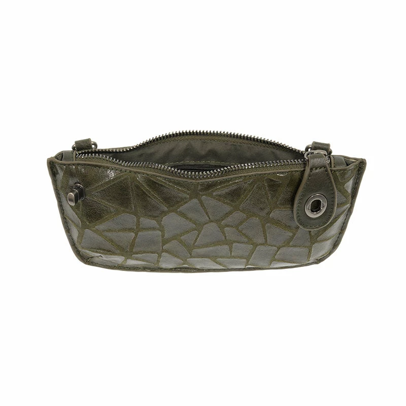 Joy Susan Joy Susan Geo Crossbody Wristlet Clutch, Dark Olive