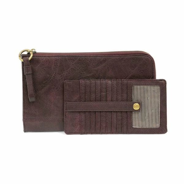 Joy Susan Karina Convertible Wristlet & Wallet, Aubergine Joy Susan 4 Joy Susan Karina Convertible Wristlet & Wallet, Aubergine Joy Susan
