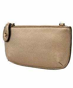 Joy Susan Mini Crossbody Wristlet Clutch, Metallic Light Bronze Joy Susan
