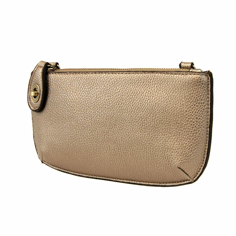 Joy Susan Mini Crossbody Wristlet Clutch, Metallic Light Bronze Joy Susan 4 Joy Susan Mini Crossbody Wristlet Clutch, Metallic Light Bronze Joy Susan