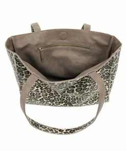 Joy Susan Reversible Tote, Grey Leopard/Grey Joy Susan