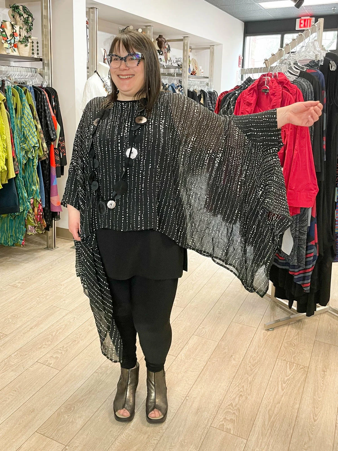 Kedem Sasson Sheer Crush Side Drape Topper, Stripes/Dots Kedem Sasson 6 Kedem Sasson Sheer Crush Side Drape Topper, Stripes/Dots Kedem Sasson