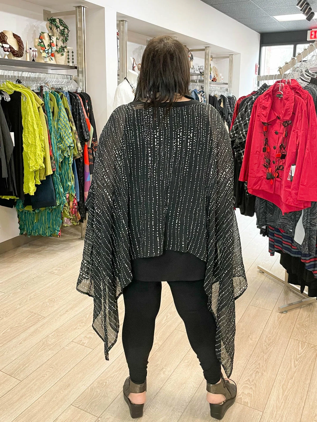 Kedem Sasson Sheer Crush Side Drape Topper, Stripes/Dots Kedem Sasson 9 Kedem Sasson Sheer Crush Side Drape Topper, Stripes/Dots Kedem Sasson