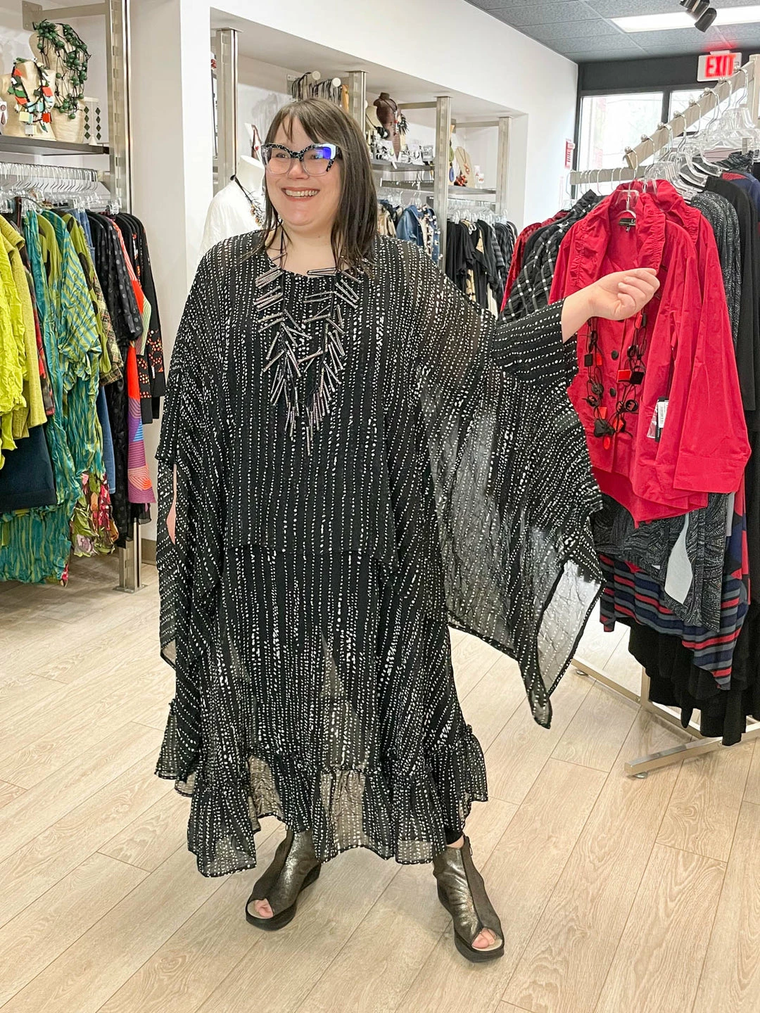 Kedem Sasson Sheer Crush Side Drape Topper, Stripes/Dots Kedem Sasson 11 Kedem Sasson Sheer Crush Side Drape Topper, Stripes/Dots Kedem Sasson