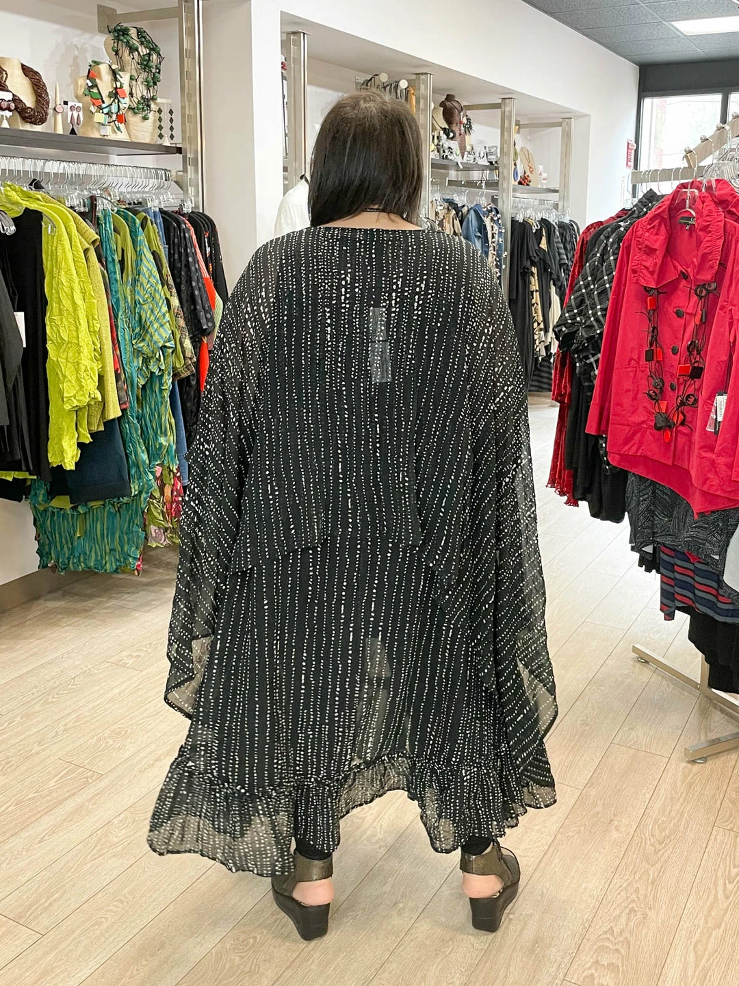 Kedem Sasson Sheer Crush Side Drape Topper, Stripes/Dots Kedem Sasson 13 Kedem Sasson Sheer Crush Side Drape Topper, Stripes/Dots Kedem Sasson