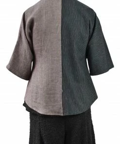 Khangura Dolman Sleeve Open Bolero Jacket, Brown/Black