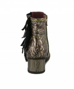 L'Artiste L'Artiste Kami Fringe Bootie In Bronze Multi