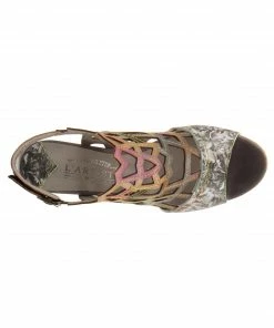 L'Artiste Sanstar Laser Cut Sandals In Grey Multi 11 L'Artiste Sanstar Laser Cut Sandals In Grey Multi