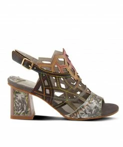 L'Artiste Sanstar Laser Cut Sandals In Grey Multi 13 L'Artiste Sanstar Laser Cut Sandals In Grey Multi
