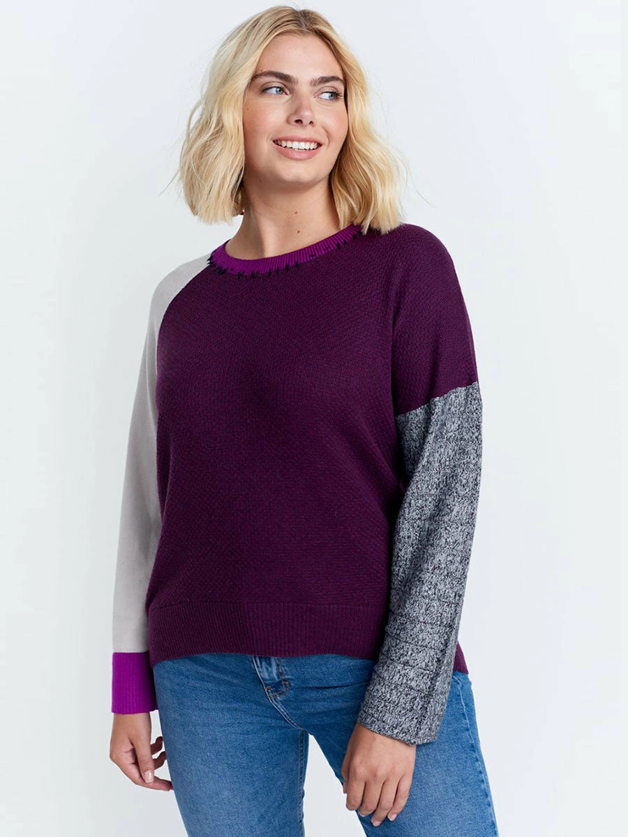 Lisa Todd Lisa Todd Misfit Sweater, Berry Bomb 3 Lisa Todd Lisa Todd Misfit Sweater, Berry Bomb