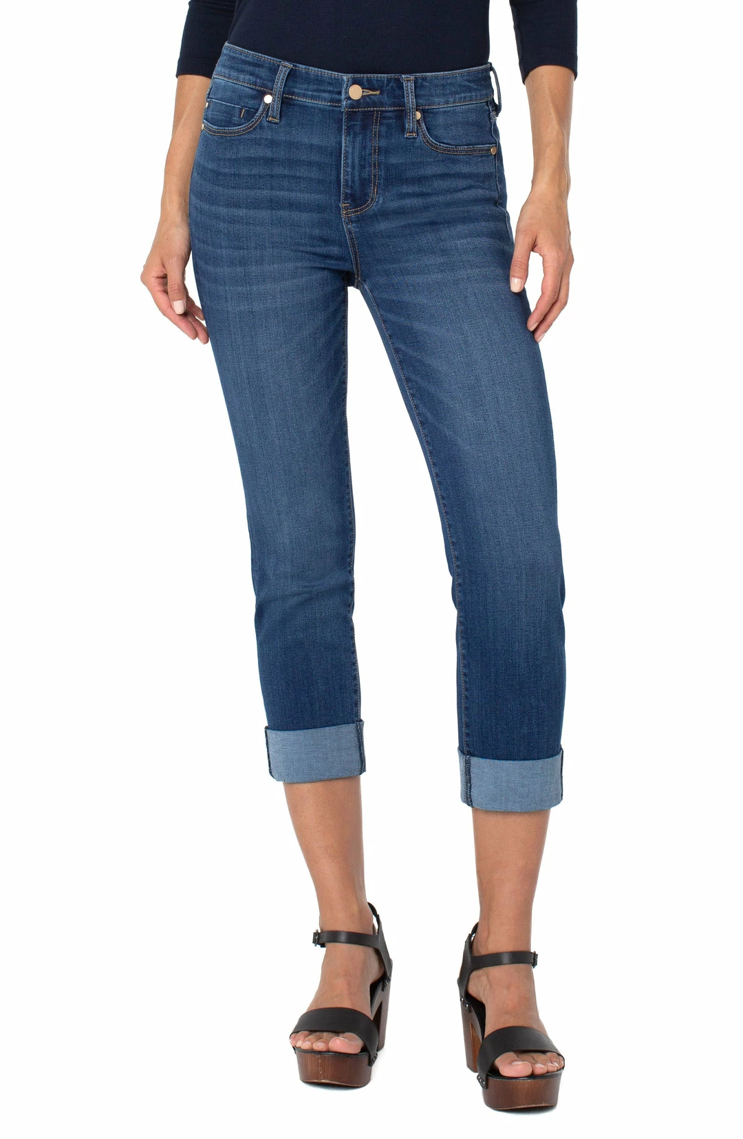 Liverpool Los Angeles Liverpool Los Angeles Charlie Crop Wide Rolled Cuff, Sartell