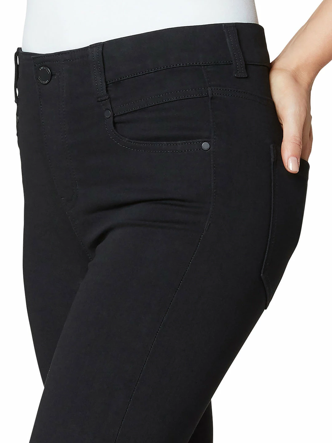 Liverpool Los Angeles Gia Glider Ankle Skinny, Black Rinse Liverpool Los Angeles