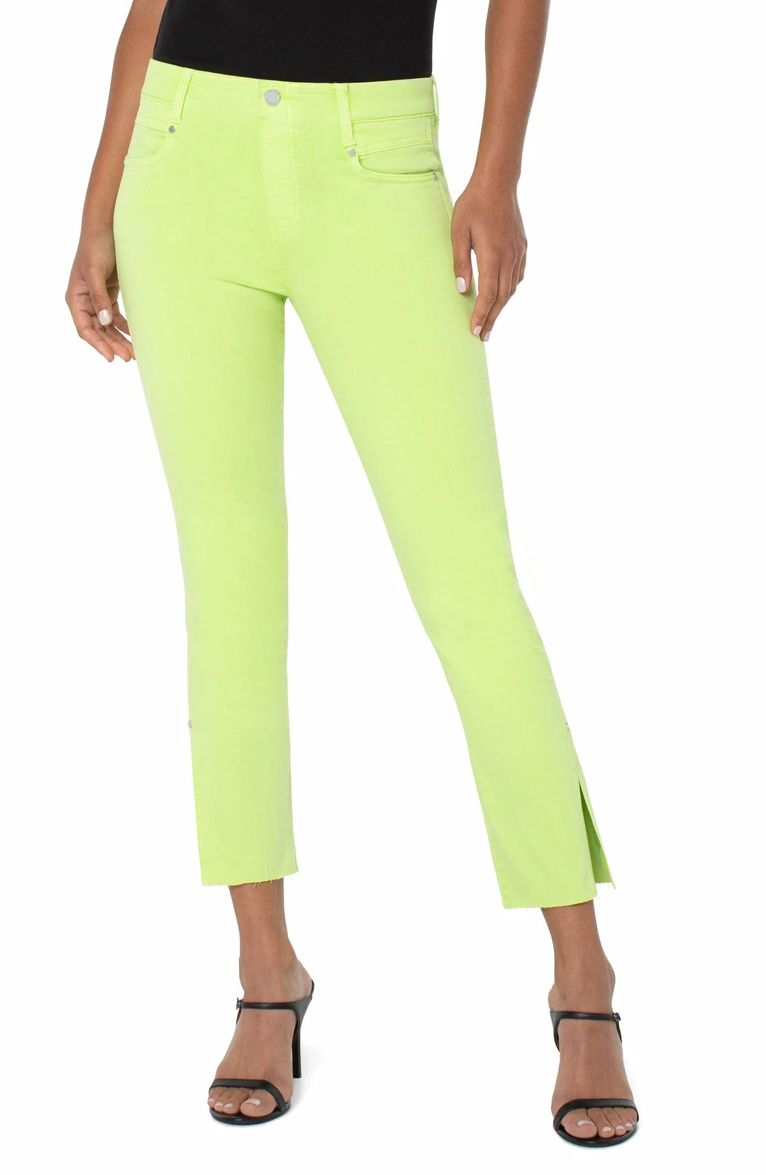Liverpool Los Angeles Liverpool Los Angeles Gia Glider Crop Cut Hem, Limelight 3 Liverpool Los Angeles Liverpool Los Angeles Gia Glider Crop Cut Hem, Limelight