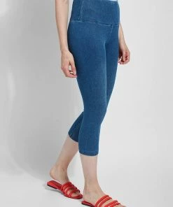 Lysse Denim Capri, Mid Wash