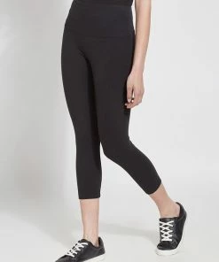 Lysse Lysse Flattering Cotton Crop Legging, Black
