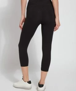 Lysse Lysse Flattering Cotton Crop Legging, Black 10 Lysse Lysse Flattering Cotton Crop Legging, Black