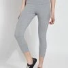 Lysse Lysse Flattering Cotton Crop Legging, Grey Melange