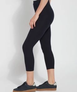 Lysse Lysse Flattering Cotton Crop Legging, Midnight 11 Lysse Lysse Flattering Cotton Crop Legging, Midnight