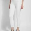 Lysse Flattering Cotton Crop Legging, White Lysse 1 Lysse Flattering Cotton Crop Legging, White Lysse