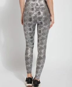 Lysse Lysse Patterned Matilda Foil Leggings, Sterling Snake
