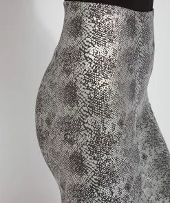 Lysse Lysse Patterned Matilda Foil Leggings, Sterling Snake