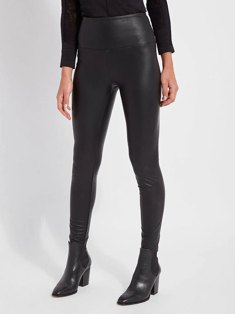 Lysse Lysse Texture Leather Legging, Kohl Black 3 Lysse Lysse Texture Leather Legging, Kohl Black