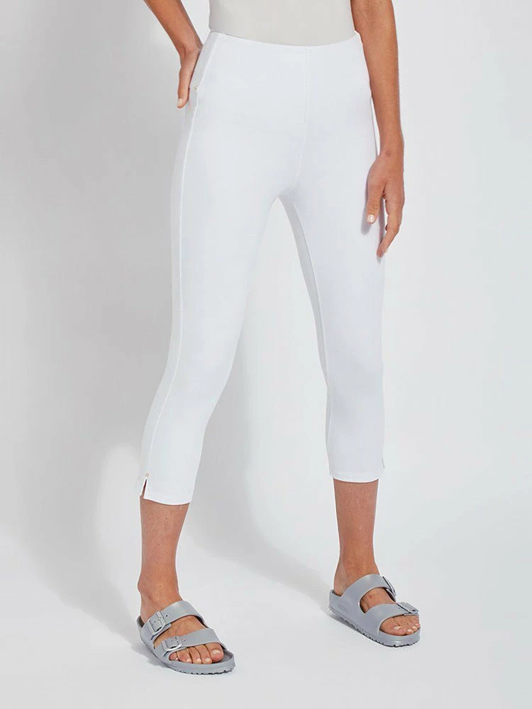 Lysse Lysse Toothpick Denim Capri, White 3 Lysse Lysse Toothpick Denim Capri, White