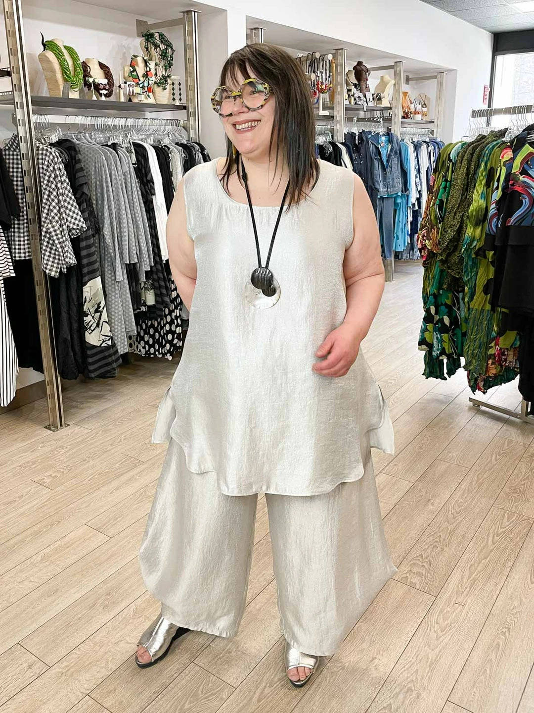 M Square Out There Pant, Platinum