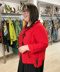 Mara Gibbucci Embroidered Short Jacket, Red Mara Gibbucci 10 Mara Gibbucci Embroidered Short Jacket, Red Mara Gibbucci