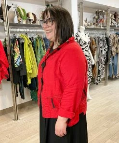 Mara Gibbucci Embroidered Short Jacket, Red Mara Gibbucci 11 Mara Gibbucci Embroidered Short Jacket, Red Mara Gibbucci
