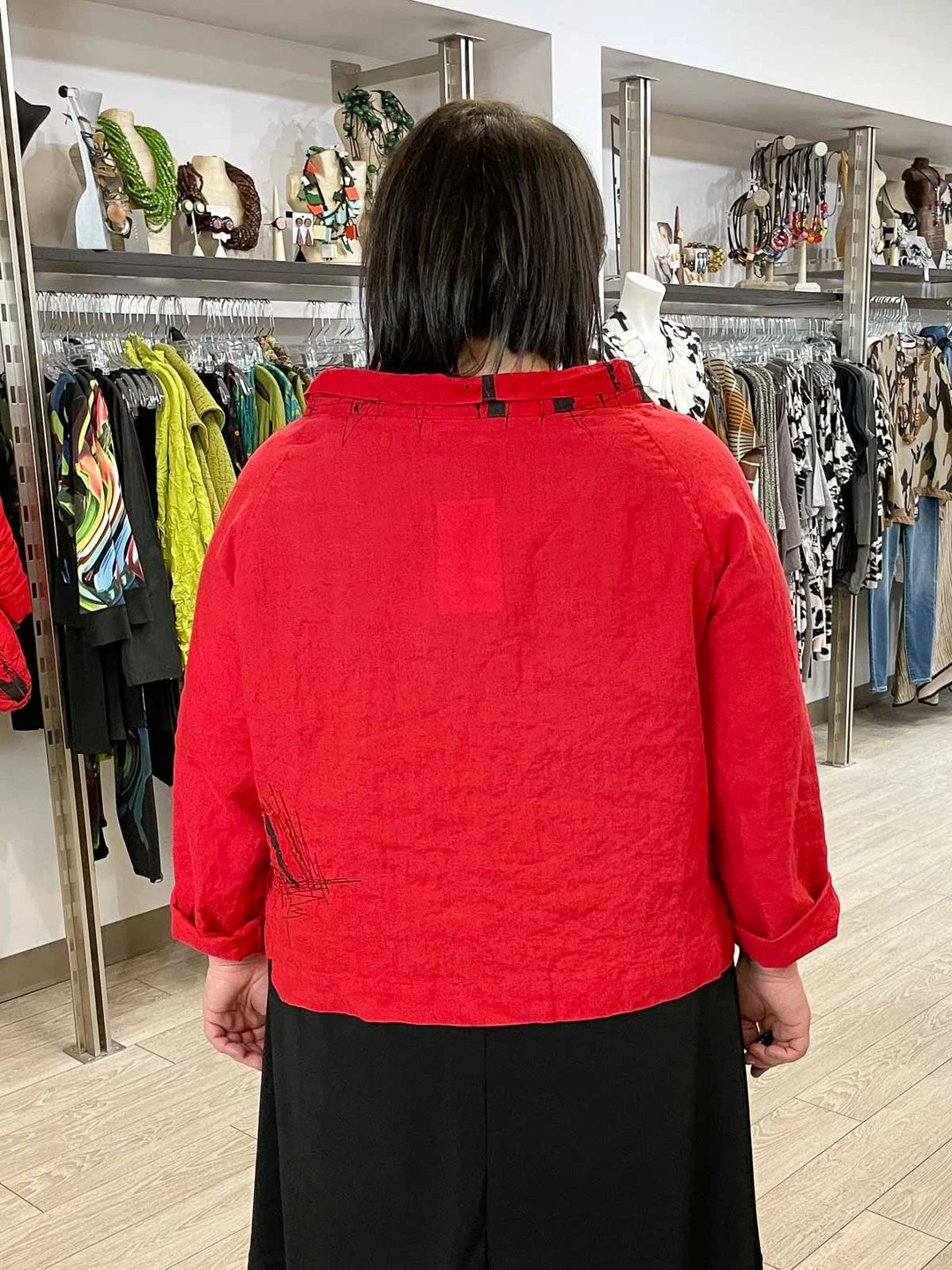 Mara Gibbucci Embroidered Short Jacket, Red Mara Gibbucci 8 Mara Gibbucci Embroidered Short Jacket, Red Mara Gibbucci