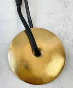 Monies Monies Large Round Pendant Necklace, Gold