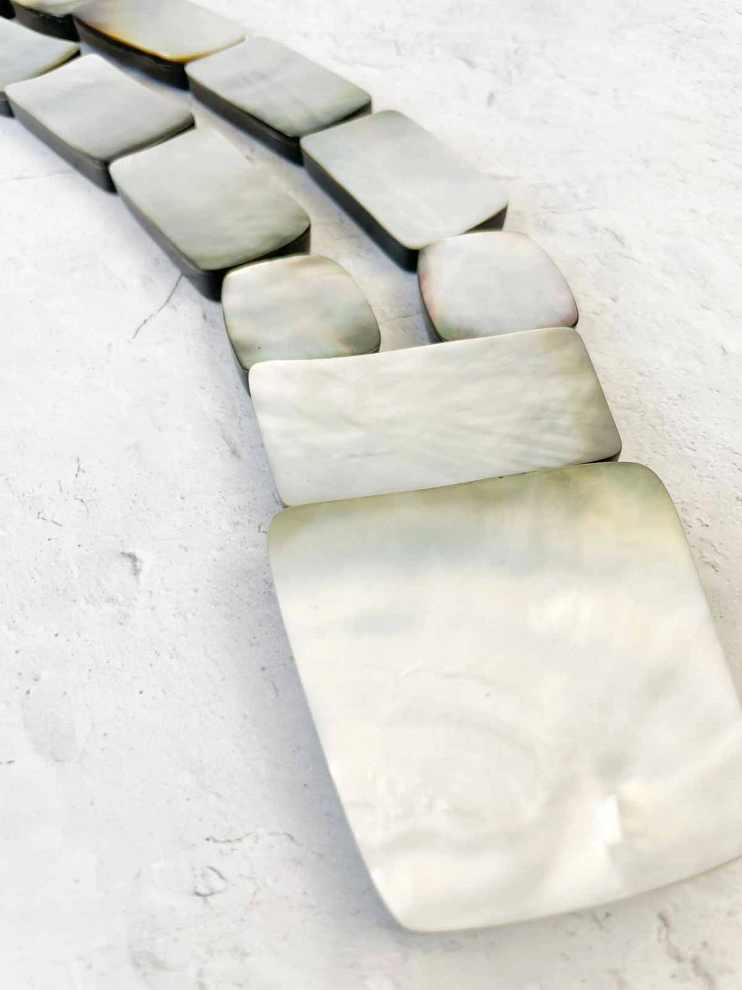 Monies Monies Alice Large V Drop Shell & Leather Necklace, Mother Of Pearl 5 Monies Monies Alice Large V Drop Shell & Leather Necklace, Mother Of Pearl