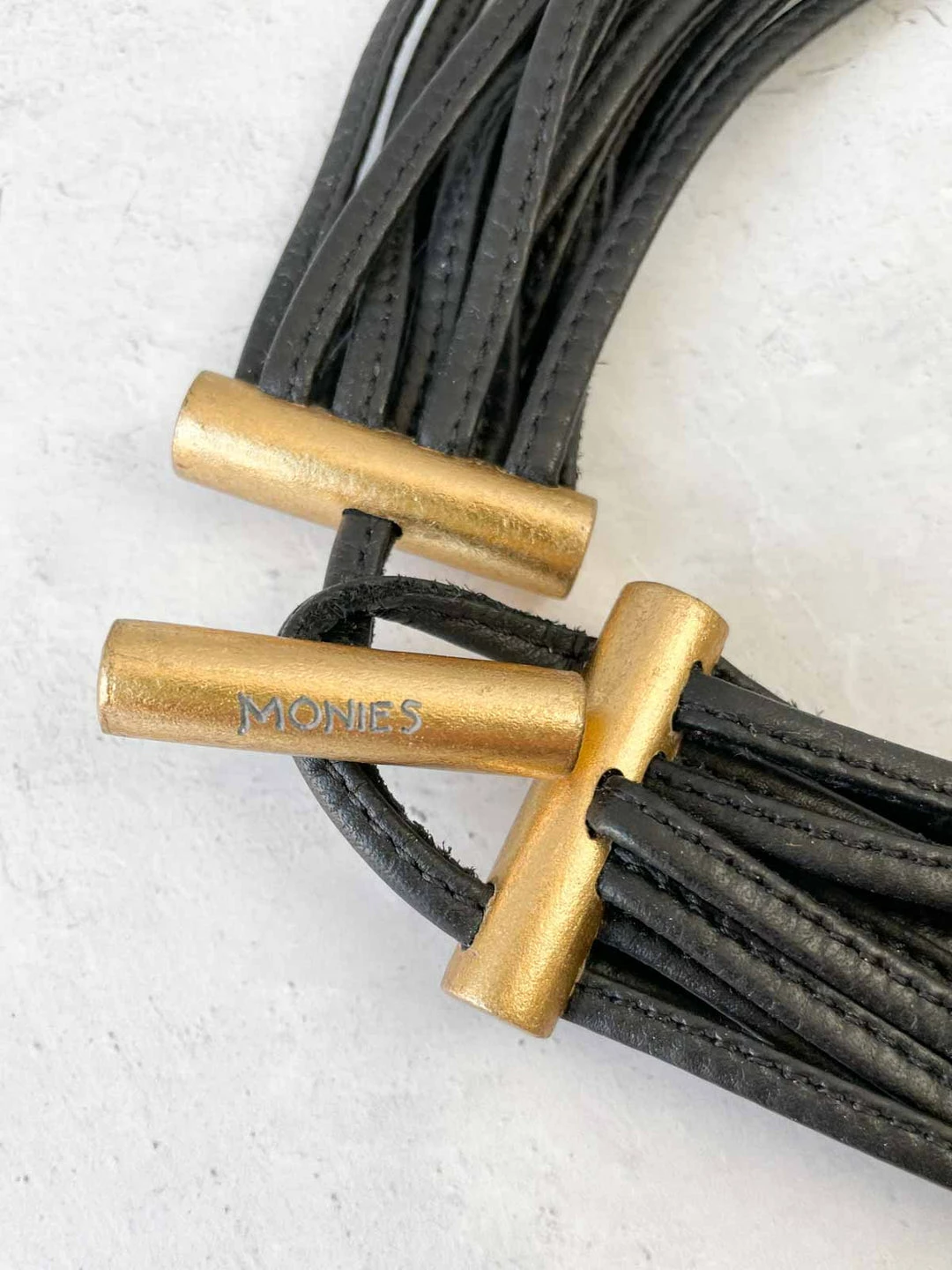 Monies Multistrand Collar Necklace, Gold Monies 6 Monies Multistrand Collar Necklace, Gold Monies