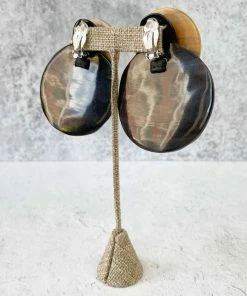 Monies Padova Earclips, Brown/Mother Of Pearl 12 Monies Padova Earclips, Brown/Mother Of Pearl