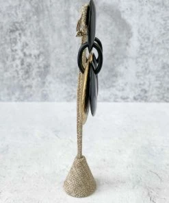 Monies Rio Earclips, Black/Gold