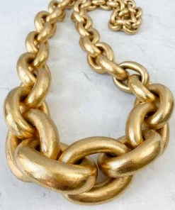 Monies Shanghai Necklace, Gold Monies