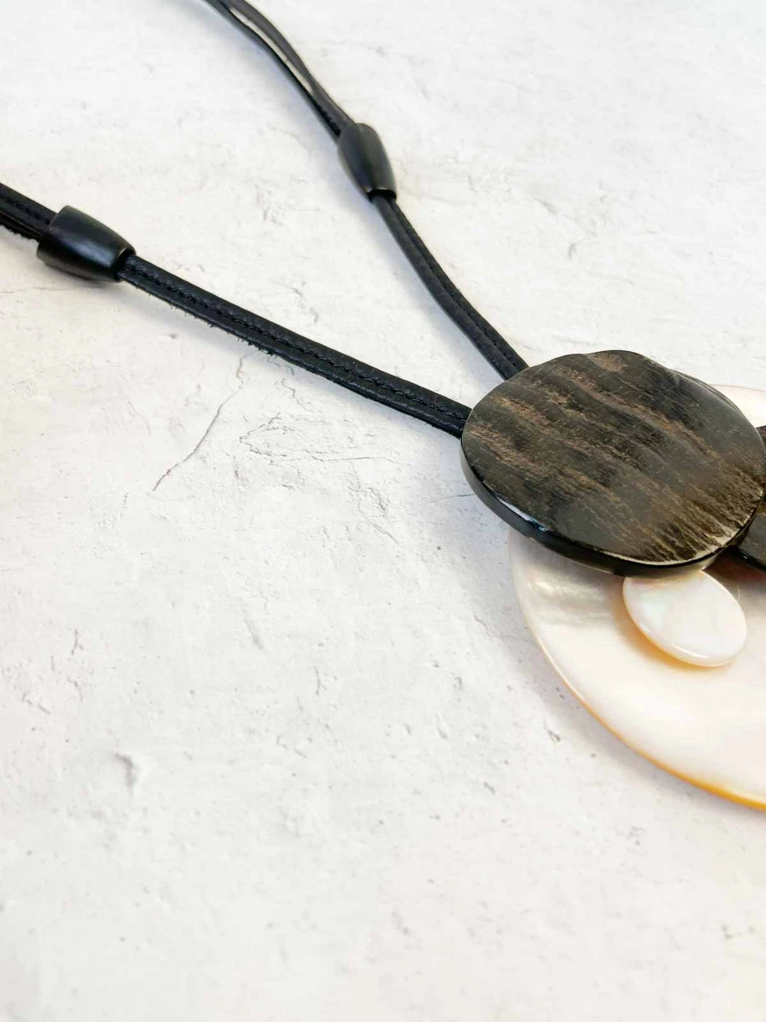 Monies Varese Pendant Necklace, Brown/Mother Of Pearl Monies 5 Monies Varese Pendant Necklace, Brown/Mother Of Pearl Monies