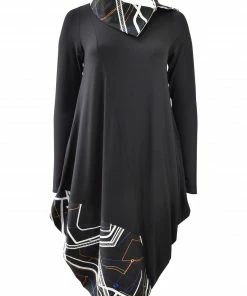 NY 77 NY 77 Embroidered Accent Dress, Black/Multi