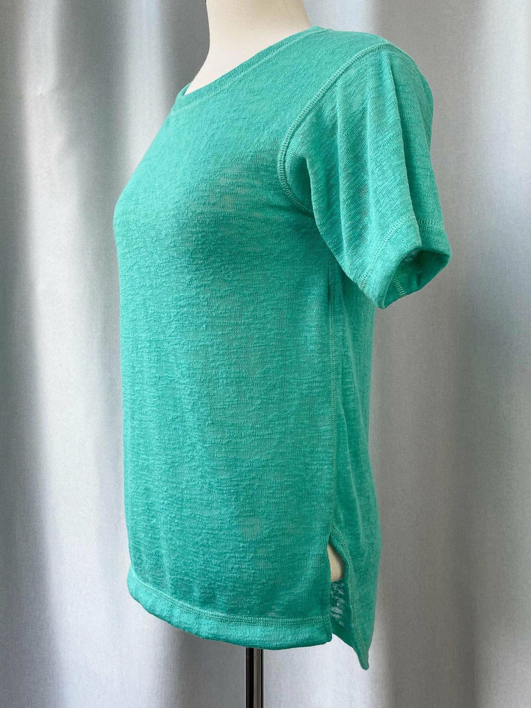 Nally And Millie Nally & Millie Slub Knit Short Sleeve Tee, Waterfall 6 Nally And Millie Nally & Millie Slub Knit Short Sleeve Tee, Waterfall