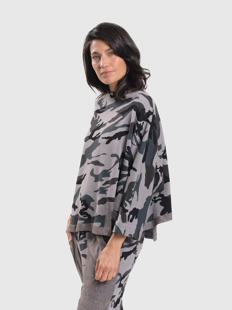 Alembika Alembika Urban Camo Hi Lo Boxy Top, Grey 7 Alembika Alembika Urban Camo Hi Lo Boxy Top, Grey