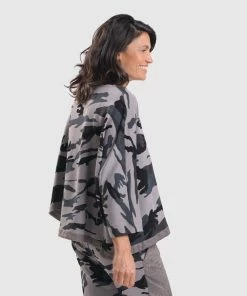 Alembika Alembika Urban Camo Hi Lo Boxy Top, Grey 17 Alembika Alembika Urban Camo Hi Lo Boxy Top, Grey