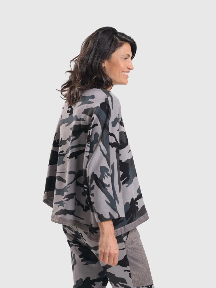 Alembika Alembika Urban Camo Hi Lo Boxy Top, Grey 9 Alembika Alembika Urban Camo Hi Lo Boxy Top, Grey